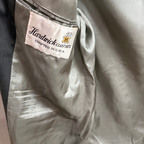 Hardwick Clothes Mens 42L Grey Pinstripe Suit Jacket Blazer Crafted‎ in USA - Picture 10 of 15